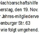 Mitgliederversammlung Nachbarschaftshilfe e.V.